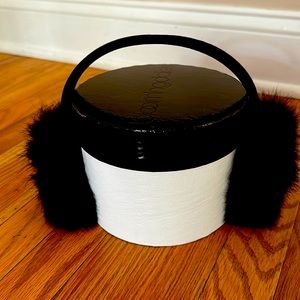 Bloomingdale’s black fur earmuffs